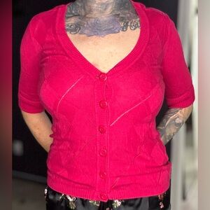 New York & Company Vibrant Pink Cardigan